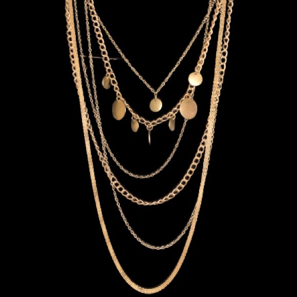 Banana Republic Jewelry - Banana Republic 🍌 Layered Gold circle necklace